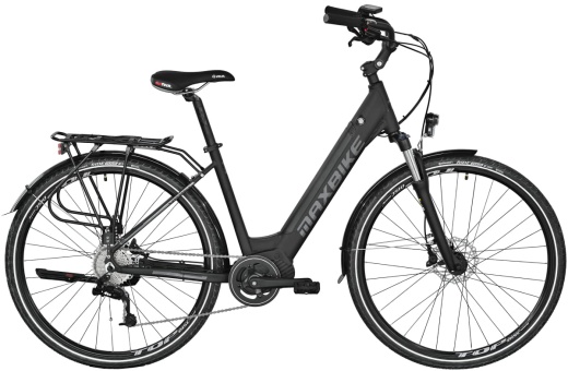 Rower Maxbike E-Urbea 18" czarny/mat, koła 28
